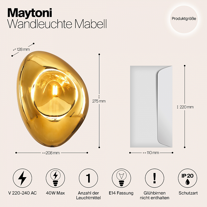 Бра Maytoni MOD306WL-01G