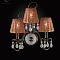 Бра IDL 301/3A Marrone, Brown, Swarovski Crystal
